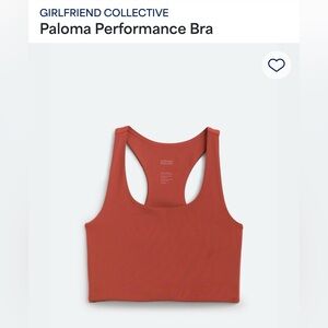 Girlfriend Collective Paloma Sports Bra - Warm Rust
